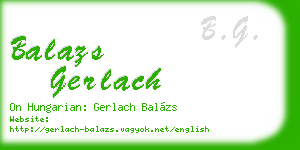 balazs gerlach business card